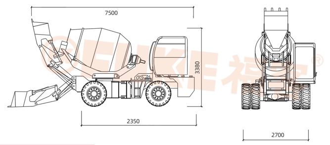 میکسرهای بتون با قابلیت خود بارگیری, FK33-40