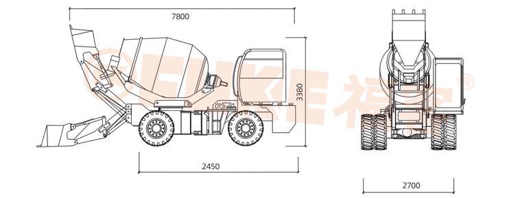 میکسرهای بتون با قابلیت خود بارگیری, FK33-55